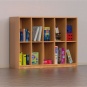 Schulranzenregal,  98 cm hoch, 130x40 cm (B/T), 10 Fächer, 5-spaltig 